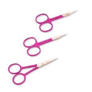 Tijera para cutículas de uñas de calidad superior con mango rosa Material de acero inoxidable Punta de hoja afilada Herramienta de manicura y pedicura - Product Image 2