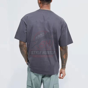 เสื้อยืดทรงบ็อกซี่ดีไซน์ใหม่ เสื้อยืดทรงบ็อกซี่ใส่สบาย เสื้อยืดทรงบ็อกซี่สำหรับฤดูร้อน ขายส่ง - Product Image 2