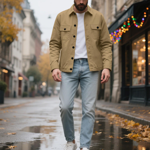 Low Price <b>Men</b> <b>Denim</b> <b>Jacket</b> Trendy Design Multi Color Street Style Fashion Cotton Windbreaker Coat High Quality Outerwear Apparel - Product Image 3