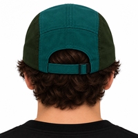 Casquette de camping unisexe, fermeture arrière réglable, design bicolore, style décontracté, vêtements de plein air, style streetwear moderne, logo personnalisé disponible