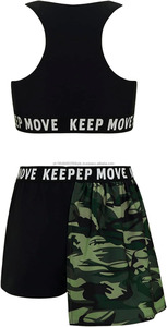 เสื้อครอปท็อปสปอร์ตบราแบบสั้นสำหรับเด็กผู้หญิงชุดใส่ออกกำลังกายคอตตอนลูกไม้ใส่เล่นยิมนาสติกโลโก้ได้ตามต้องการ - Product Image 6