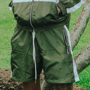 Casual Summer Men's Mid Waist <b>Elastic</b> Breathable Lightweight Canvas Gym Workout Shorts Custom Logo - Product Image 2