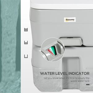 WC portatile anti-perdita con indicatore di livello e pompa a manovella per il campeggio - Product Image 5