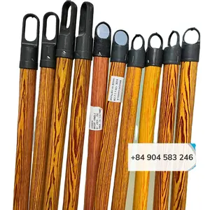 Cleaning products 110cm 120cm length wooden broom sticks mop handles Vietnam Supplier Housekeeping Cleaning Material for gardens