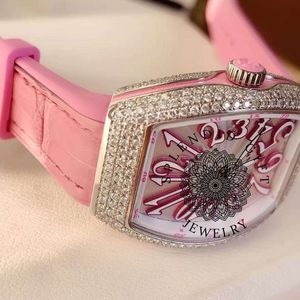 Splendide montre de luxe pour homme à quartz analogique avec boîtier carré en moissanite diamantée, chiffres romains, fermoir caché, verre saphir 28 mm, mouvement ETA - Product Image 5