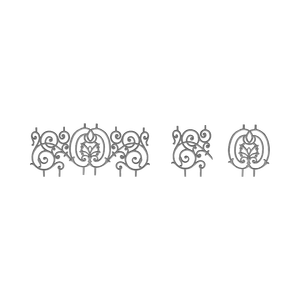 Porte de section en maille de style victorien en fer forgé, avec support de porte à pointe, pour villa de luxe, avec transom, panneau latéral, coin de balcon et encadrement de porte - Product Image 5