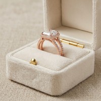 Bague de fiançailles en diamant de laboratoire taille Asscher certifié IGI 2,5 carats, or massif 14 carats, bijoux raffinés, cadeau de mariage tendance, bague de mariée