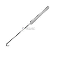Instruments vétérinaires : Ensemble de hameçons Spay Snook incurvés de 8 pouces, à pointe émoussée de 12 mm, avec manche plat, pour stérilisation animale