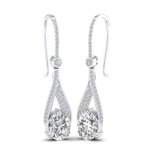 REYES Exclusive Design 925 Silver 5.6 Carat CVD HPHT Lab Grown Diamond <b>Earrings</b> For Women IGI Certificate <b>Fine</b> Jewelry - Product Image 5