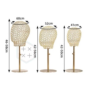Nouveaux Mannequins à Tête en Fer avec Base en Bois, Têtes de Mannequin en Fil Métallique sur Pied - Product Image 2