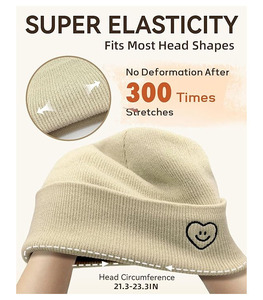 Manufacturer Beanie <b>Cap</b> Casual Lightweight Stylish <b>Winter</b> Hat High Quality Custom Logo 3D Embroidery Breathable Waterproof - Product Image 3