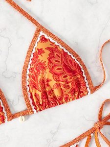 Women Fashion Floral Halter Bikini Set <b>Beach</b> Vacation Swimwear Bulk Order - Product Image 3