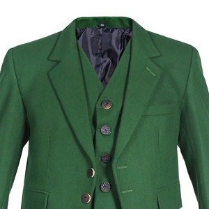 High-Quality Men's <b>Light</b> Green Wool Kilt <b>Jacket</b> With Waistcoat Vintage Argyle <b>Jacket</b> Scottish Traditional Wear - Product Image 3