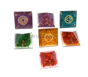 Pirámide de orgón de siete capas de chakra de alta venta viene con piedra de Chakra de piedra curativa para protección Emf-Pirámide de chakra - Product Image 6