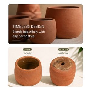 Maceta Pequeña de Terracota Hecha a Mano de Alta Calidad, 7 cm, Transpirable, Ecológica, para Jardín, Exterior, Hierbas, Cactus - Product Image 4