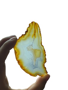 Tranche d'agate irisée naturelle polie, design bohème, spécimen minéral, pierre de présentation pour collectionneur, lot multi-pièces - Product Image 3