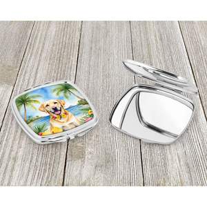 Femmes et Filles Jaune Labrador Retriever Luau Compact Miroir Poche Pliante Maquillage de Voyage Cadeau Décoratif - Product Image 3