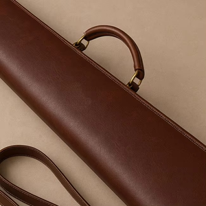 Housses de fusil de chasse en cuir de couleur unie, design simple, prix de gros imbattables, étui à fusil de haute qualité en cuir. - Product Image 3