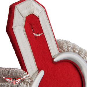 KEW - Epaulettes Personalizables de Hilo Trenzado, Ecológicos, Vintage, Rojo y Blanco, Accesorio Elegante - Product Image 3
