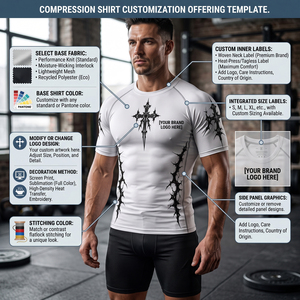 Vente en gros de t-shirts de compression pour hommes en 90% polyester et 10% élasthanne, 170 à 180 g/m², vêtements de sport pour la salle de sport, coupe ajustée - Product Image 4