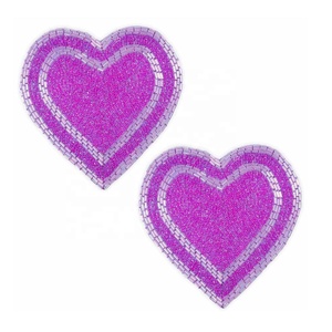 Set of 6 Solid Beaded Heart Coaster for Tea Coffee <b>Mugs</b> Drink Glass Dining Table Use for Home Wedding Festive Occasion Coaster - Product Image 4