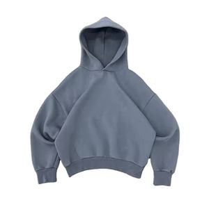 Compre 2025 nuevo logotipo personalizado al por mayor de alta calidad Sudadera con capucha en blanco de peso pesado diseño personalizado de gran tamaño hombres Boxy recortada sudaderas con capucha 2025 - Product Image 5