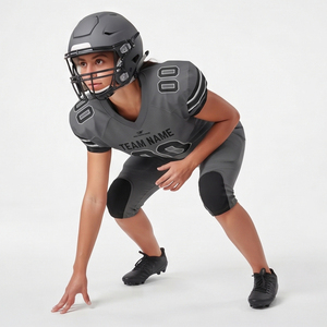 Uniforme de Fútbol Americano, Camiseta y Pantalones Personalizados con Nombre del Equipo Sublimado, Uniformes de Fútbol Americano con Cuello en V - Product Image 4