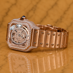 Luxury <b>Automatic</b> Moissanite Diamond Watch Men Full VVS Stone Stainless Steel Watch - Product Image 3