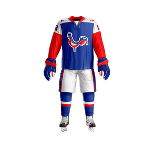 Design Your Own Logo Ice Hockey Uniform Most Popular Plus Size for Adults Online Sale with OEM Team Name Embroidery - Product Image 2