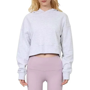 Sudadera con Capucha Unisex Personalizada en Gris Jaspeado Claro, 100% Algodón, Secado Rápido, Estilo Vintage, Bordada, para Invierno, Venta al Por Mayor - Product Image 6