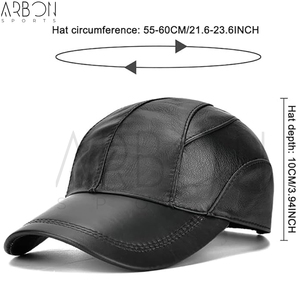 Casquettes en cuir pour adultes, fabriquées sur mesure, de qualité supérieure, pour le sport en plein air, automne-hiver, avec le meilleur prix et un bon fournisseur. - Product Image 2