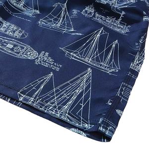 กางเกงขาสั้นชายคุณภาพสูง ดีไซน์ทันสมัย แห้งเร็ว สวมใส่สบาย พิมพ์ลายทาง ระบายอากาศได้ดี เป็นมิตรกับสิ่งแวดล้อม เหมาะสำหรับใส่ไปชายหาด - Product Image 3