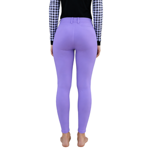 Pantalones de equitación para mujer Lavender, de cintura alta, elásticos, con agarre en las rodillas, para entrenamiento y competición. - Product Image 2