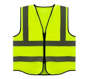 Chaleco de Seguridad Reflectante de Alta Visibilidad Unisex, Azul y Negro, con Cierre Frontal, Múltiples Bolsillos, Transpirable, de Poliéster, con Transferencia Térmica - Product Image 4