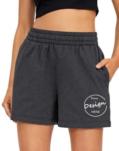 Custom Sweat women's shorts Athletic Running Cotton shorts for women with <b>Drawstring</b>, High Waist, and Pockets - Product Image 6