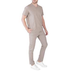 Ensemble d'uniformes médicaux personnalisés pour infirmières, col en V, tenue d'infirmière confortable et extensible, vente en gros - Product Image 5