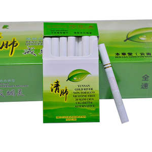 Yunnan Gold River Herbal Smokes, Paquete de 20 Cigarrillos Slim Sin Tabaco ni Nicotina, Alternativa Natural - Product Image 1