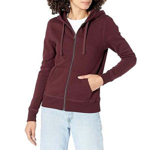 Prix de gros – Sweat à capuche pour femme 100 % coton, hiver, imprimé, broderie 3D, logo personnalisé, léger, en molleton bouclette - Product Image 2