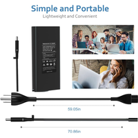 Chargeur d'ordinateur portable 130W 19.5V 6.67A 4.5x3.0mm à petite pointe pour Dell XPS15 Precision 5520 5530 OptiPlex Micro Alimentation CA