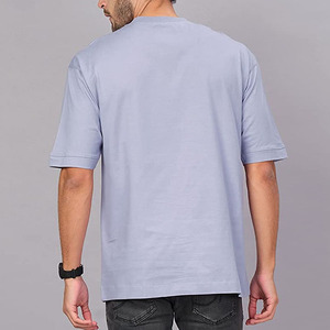T-shirt homme surdimensionné personnalisé avec logo imprimé, 100% coton, grandes tailles, coupe ample. - Product Image 2