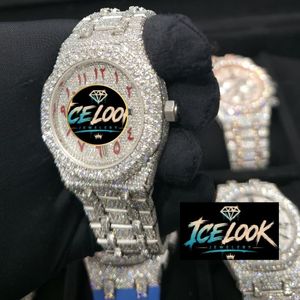 ICELOOK นาฬิกาสแตนเลสสตีลสุดหรูสำหรับผู้หญิงพร้อมหน้าปัดคริสตัลและสายนาฬิกา 40 มม. นาฬิกาแฟชั่นควอตซ์แบบอะนาล็อก - Product Image 4