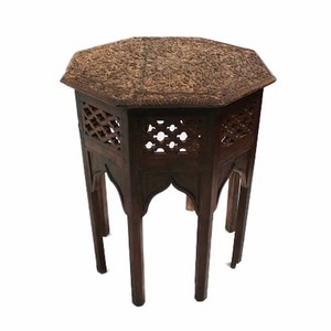 Handcrafted Sheesham Wood Carved <b>Side</b> <b>Table</b> Jodhpur Style Wholesale - Product Image 3