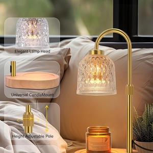 LANJO Candle Warmer Lamp Adjustable Height With Timer <b>Dimmer</b> Wax Melt Night Light Gift candle warmer lamp uk plug - Product Image 3
