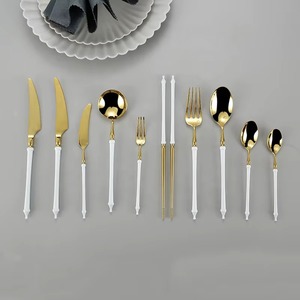 Royal Silver Plated Stainless Steel Flatware <b>Set</b> With <b>Ceramic</b> Handles Fork, <b>Knife</b>, Spoons Portability - Product Image 6