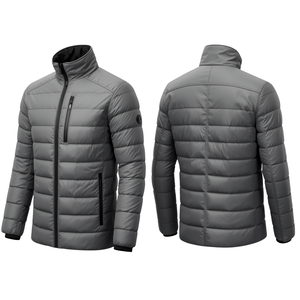Veste matelassée unisexe personnalisée à capuche respirante avec col montant en toile – Manteau d'hiver premium style urbain - Product Image 3