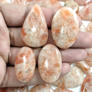 Cabochons plats en pierre de soleil naturelle, pierres précieuses de guérison pour bijoux, directement du fabricant, en promotion - Product Image 1