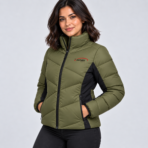 Veste matelassée légère et chaude pour femme, avec fermeture éclair intégrale, personnalisable avec logo, idéale pour l'hiver – Nouveauté très prisée - Product Image 5