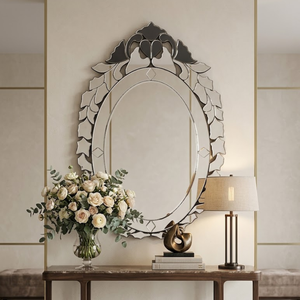 Espejo de Pared Vintage Estilo Barroco Veneciano |   Espejo Decorativo con Marco Tallado Antiguo para Decoración de Sala de Estar en Hogares de Lujo - Product Image 5