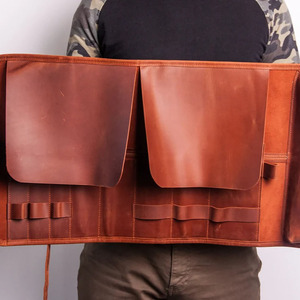 Fashion leather <b>tool</b> <b>roll</b> organizer bags wholesale OEM supplier custom logo export quality portable storage in reasonable price - Product Image 4