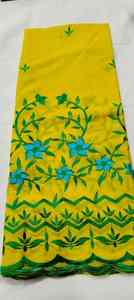 Robe brodée en voile de coton fantaisie personnalisable Motifs tissés multicolores avec Thoub soudanais pour Mutaras - Product Image 6